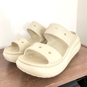 CROCS classic crush platform sandal wedges